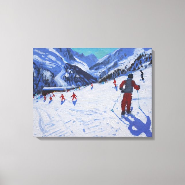 The ski instructor Mottaret Canvas Print (Front)