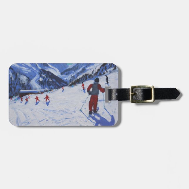The ski instructor Mottaret Luggage Tag (Front Horizontal)