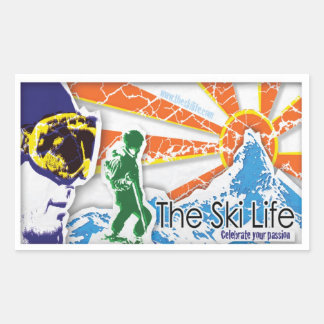 The Ski Life - Celebrate your passion Rectangular Sticker