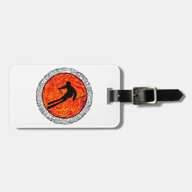 THE SKI MAKES LUGGAGE TAG (Front Horizontal)