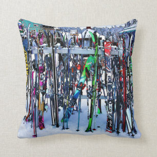 The Ski Party - Skis and Poles Cushion