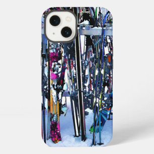 The Ski Party - Skis and Poles iPhone 13 Case