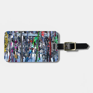 The Ski Party - Skis and Poles Luggage Tag