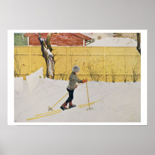 The Skier, c.1909 Poster
