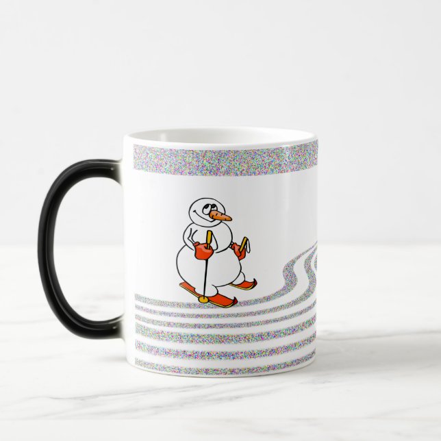 The Skiing Snowman - Magic Mug (Left)