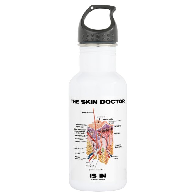 The Skin Doctor Is In (Anatomy Dermatology) 532 Ml Water Bottle (Front)