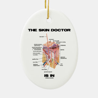 The Skin Doctor Is In (Anatomy Dermatology) Ceramic Tree Decoration