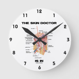 The Skin Doctor Is In (Anatomy Dermatology) Round Clock