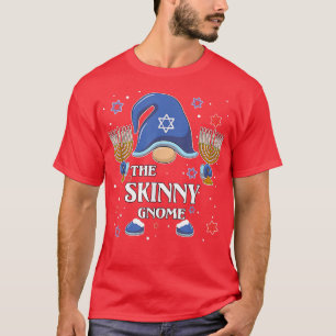 The Skinny Gnome Hanukkah Matching Family Pajama T-Shirt