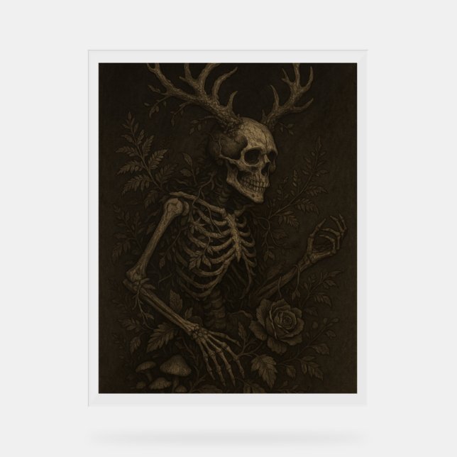 The Skull a Gothic Dark Academia Poster (Front)