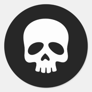 The Skull Black Sticker