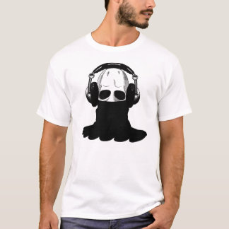 The Skull: Headphones & Black Turtleneck T-Shirt