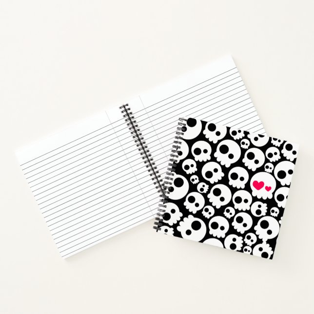 The Skull in Love Notebook (Inside)