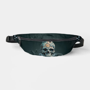 The Skull of Time: Roman numerals Bum Bags