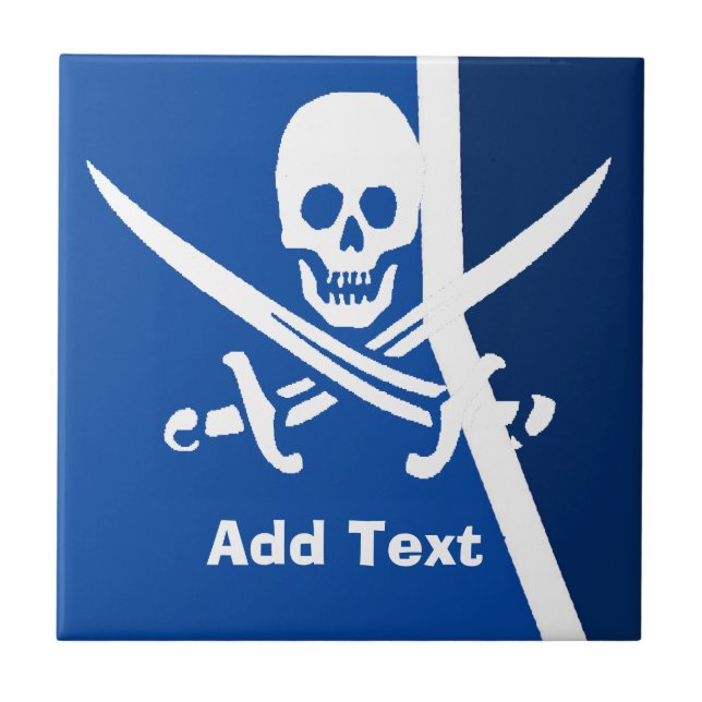 The Skull ,Sword Abstract, Dutch Look, Personalise Tile (Front)