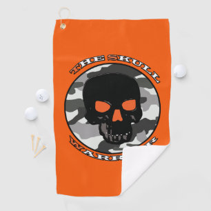 The skull warrior     golf towel