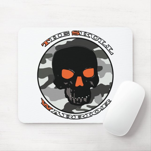 The skull warrior   mouse mat (With Mouse)