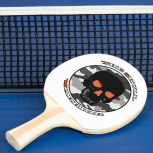 The skull warrior ping pong paddle