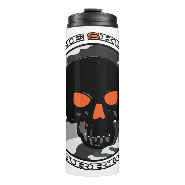 The skull warrior   thermal tumbler (Front)