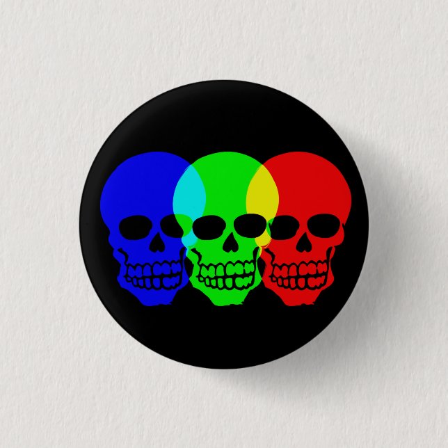 The Skulls 3 Cm Round Badge (Front)