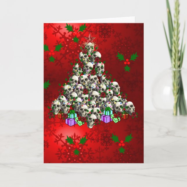 The Skulls of Christmas Holiday Card (Front)