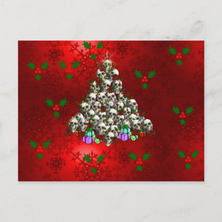 The Skulls of Christmas Holiday Postcard
