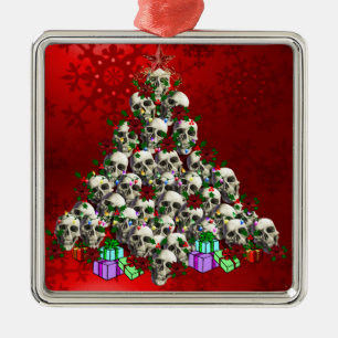 The Skulls of Christmas Metal Tree Decoration