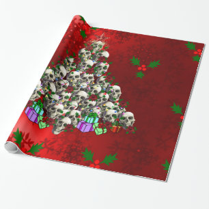 The Skulls of Christmas Wrapping Paper