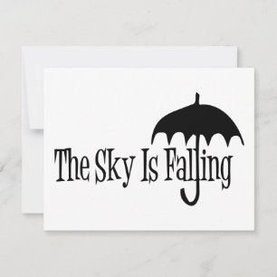 The Sky Is Falling Umbrella Black & White