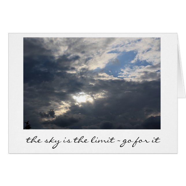 The Sky is the Limit Blank Card (Front Horizontal)