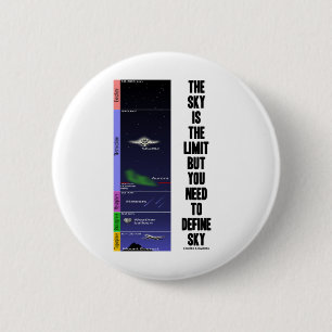 The Sky Is The Limit But You Need To Define Sky 6 Cm Round Badge