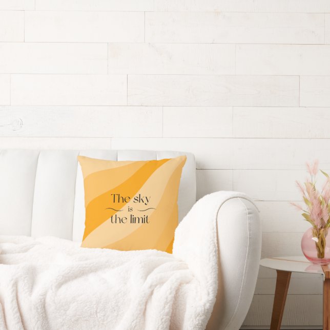The sky is the limit orange abstract gradient cushion (Couch)