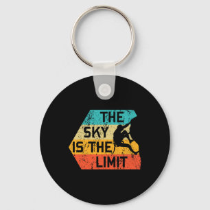 The Sky Is The Limit Retro Rock Climbing Vintage C Key Ring