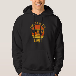 The Sky Is The Limit Retro Sunset Rock Climbing Cl Hoodie
