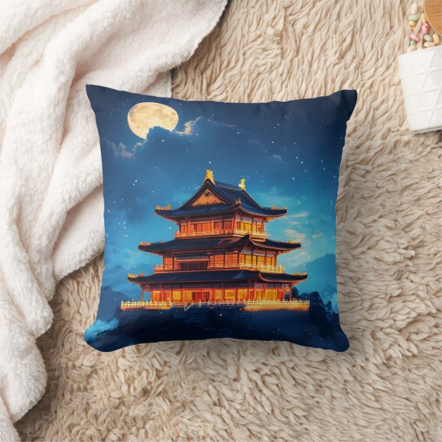 The Sky Palace at Midnight Cushion (Blanket)