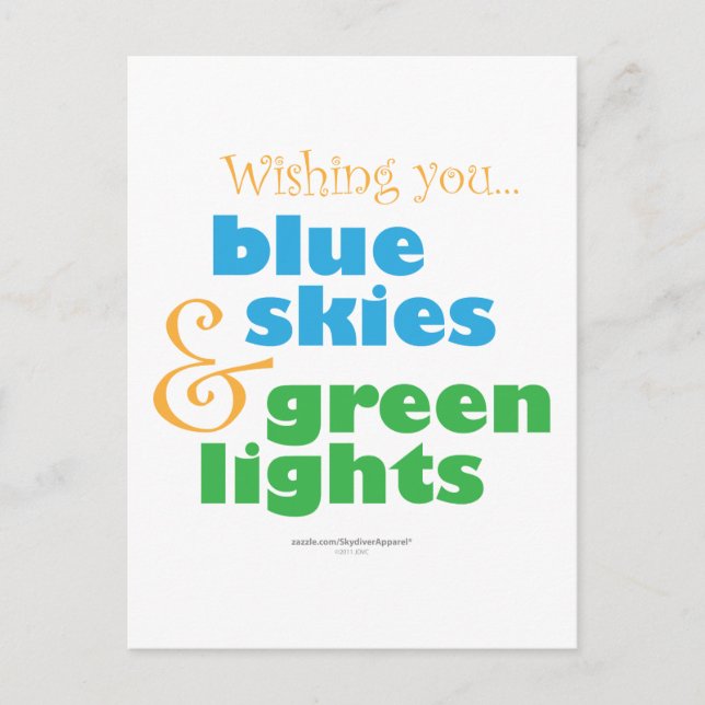 The Skydivers Wish Postcard (Front)