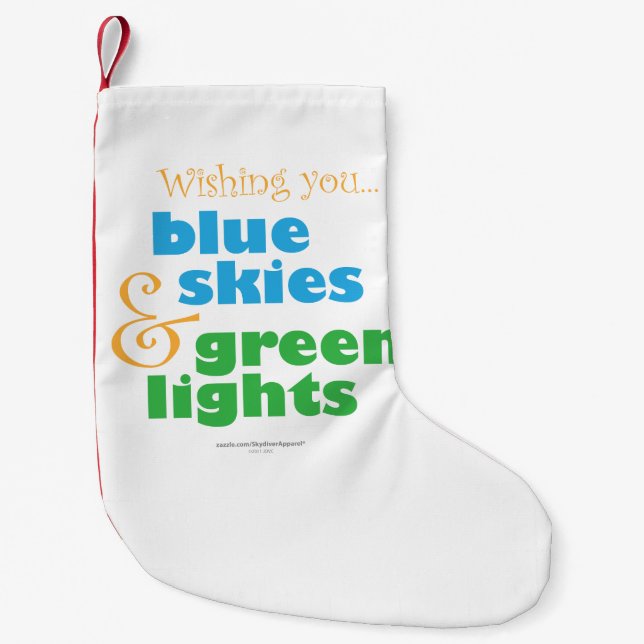 The Skydivers Wish Small Christmas Stocking (Front)