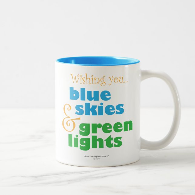The Skydivers Wish Two-Tone Coffee Mug (Right)