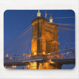 The skyline of Cincinnati, Ohio, USA at dusk Mouse Mat