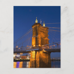 The skyline of Cincinnati, Ohio, USA at dusk Postcard