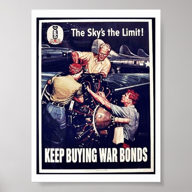 The Sky's The Limit, Keep Buying War Bonds Poster (Front)