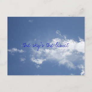 THE SKY'S THE LIMIT POSTCARD