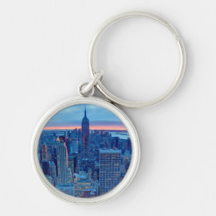 The skyscrapers of Manhattan are lit Key Ring
