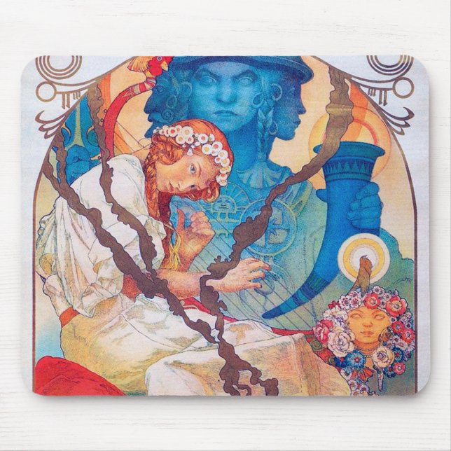 The Slav Epic, Alphonse Mucha Mouse Mat (Front)
