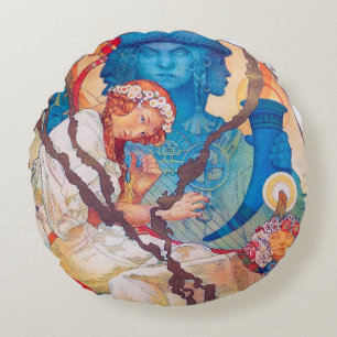 The Slav Epic, Alphonse Mucha Throw Pillow