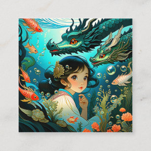 The Slavic fairy tale tradition chiefly features f Square Business Card