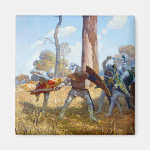The Slaying of Sir Lamorak, c. 1922 by N.C. Wyeth Magnet