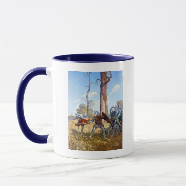 The Slaying of Sir Lamorak, c. 1922 by N.C. Wyeth Mug (Left)