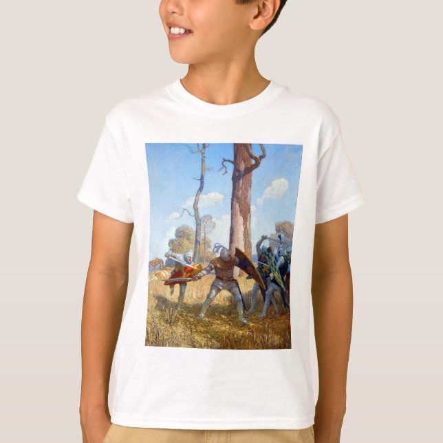 The Slaying of Sir Lamorak, c. 1922 by N.C. Wyeth T-Shirt (Front)