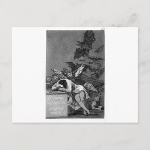 The sleep of reason produces monsters by Francisco Postcard